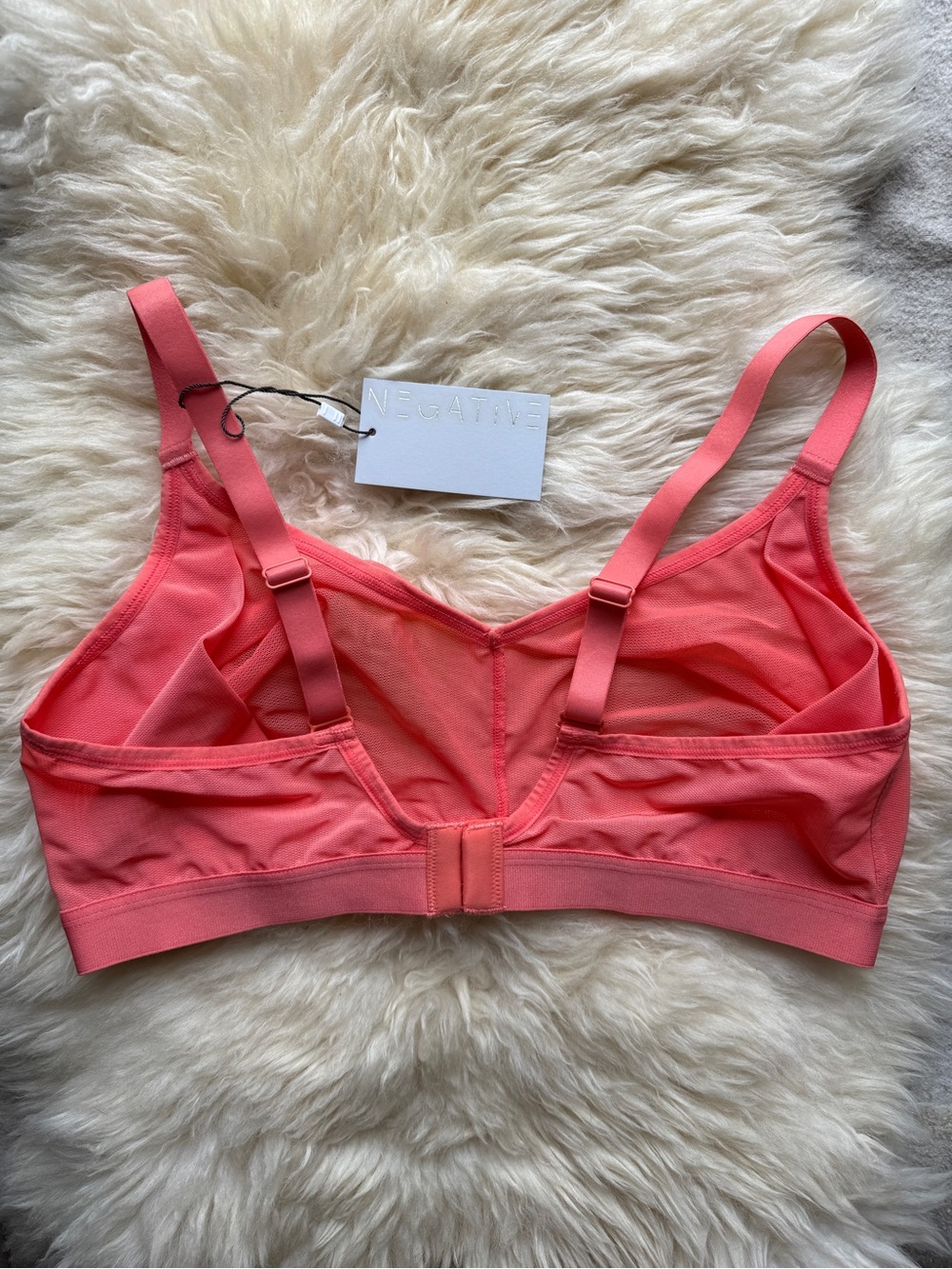 Negative Underwear NWT Sieve non-wire plus  Bra - coral - 4+ - Picture 4 of 7